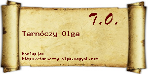 Tarnóczy Olga névjegykártya